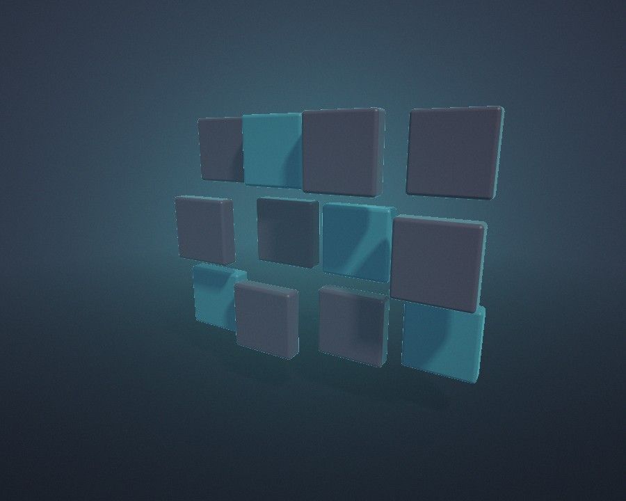 Floating grid of product tiles representing an online catalogue
